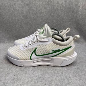 Nike White and Green Women's Sneakers for Tennis